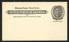 prux3c5. Puerto Rico UX3 postal card with type II overprint. Unused Very Fine. Scarce & Choice card!