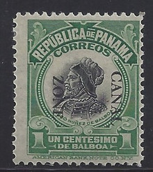cz046j3. Canal Zone 46a Inverted Overprint Unused OG F-VF+. Scarce, only 200 issued!