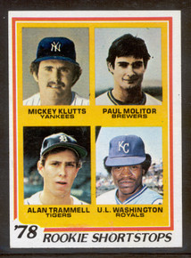 Baseball 1978 Topps 707 Paul Molitor & Alan Trammell Rookie card. NRMT-MT, A Choice card!