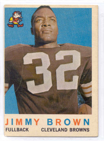 Football 1959 Topps 10 Jim Brown 2nd Year card. Scarce!