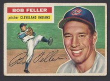 BASEBALL 1956 TOPPS 200 BOB FELLER HOF PITCHER CLEVELAND INDIANS VF-EX CARD