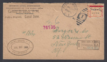cz013o5b. Canal Zone 13 Pedro Miguel 7-20-1906 Registered cover to US. Scarce & Attractive Postal History!!