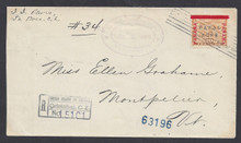 cz013o6. Canal Zone 13 LA BOCA 7-5-1906 Registered cover to US. Outstanding Registered cover!!