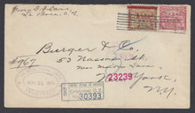 cz014o5. Canal Zone 14 & 10 on Registered cover LA BOCA 5-31-1906 to US. Scarce & Attractive Postal History item!!