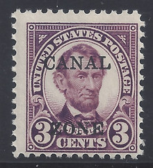 cz085e3. Canal Zone 85 variety, CANAL in wrong font, Unused, LH, Fresh & Fine+. Scarce & Desirable Error!