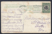 cz046h1. Canal Zone 46 on picture postcard Cristobal 12-16-15 to US. Scarce Mt. Hope on PPC.