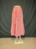 Front view,Gently used, 100% cotton, peach and coral midi broomskirt