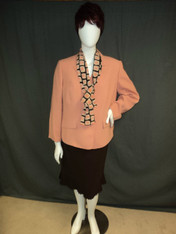 LeSuit suit, peach/brown, size 18W