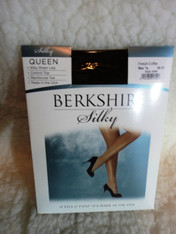  Berkshire Silky Sheer Hosiery, French Coffee, size 7X