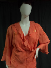Dressbarn blouse, orange, size 18/20 Woman