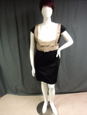 Worthington Dress, Black/Off-White/Beige, size 16