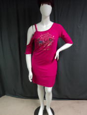 COOGI Dress, Raspberry, Size 1X
