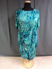 Maggie Barnes Dress, Turquoise/Blue/Green, size 24W