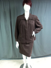 Maggie McNaughton suit, brown, size 20W