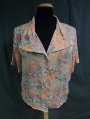 Laura & Jayne Two Blouse, multi colored peach, size 18W