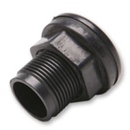 AQUARIUM PLUMBING 1.5 Inch Bulkhead Fitting (Black) Slip X Slip Short Version