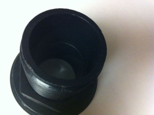 AQUARIUM PLUMBING 1 Inch Bulkhead Fitting (Black) Slip X Slip