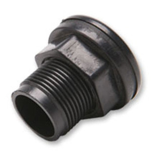 AQUARIUM PLUMBING 1 Inch Bulkhead Fitting (Black) Thread X Thread