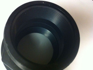 AQUARIUM PLUMBING 1 Inch Bulkhead Fitting (Black) Thread X Thread