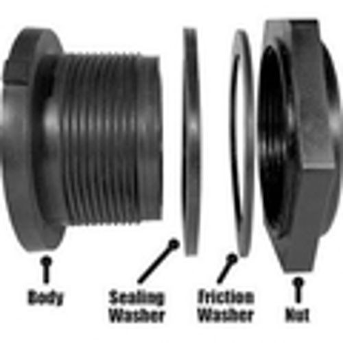 AQUARIUM PLUMBING 4 Inch Bulkhead Heavy Duty SCH80 Thread X Thread