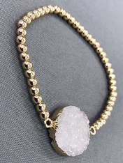 Vermeil Druzy Stretch Bracelet