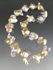 Huge Grade AAA Fantastic Shaped Baroque Pearl Collar - ONE OF A KIND