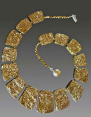 Gold Geometric Crystal Coated Collar