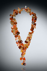 Hand Carved Carnelian Leaf Necklace - SOLD