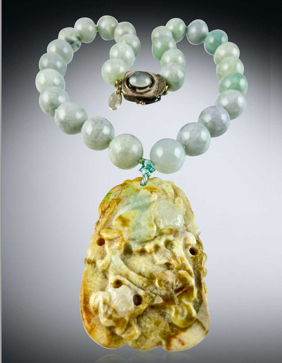 Burmese Jade with Jade Pendant ONEOFKIND Bess Heitner Jewelry Designs