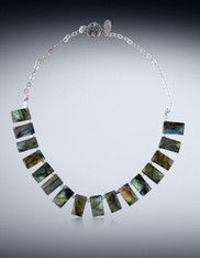 Grade AAA Labradorite Sterling Silver Collar