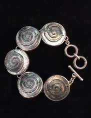 Amy Kahn Russell Carved Mother-of-Pearl Sterling Bracelet SOLD