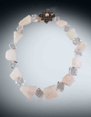 Frosted Free Form Calcite Crystal Cube Necklace