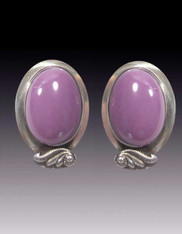 Amy Kahn Russell Purple Phosphosiderite Sterling Clip/Post Earrings