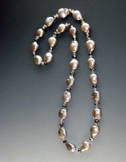 Opulent Champagne Coin Pearl Rope - LAST ONE