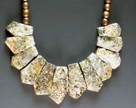 Tthis collar features Brazilian pyrite (fool's gold).