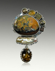 Amy Kahn Russell Opulent Boulder Opal Gem Pin/Pendant