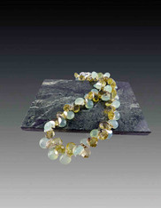 Citrine Chalcedony Clusters with Silver Wave Stations