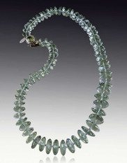 Luxurious Natural Prasiolite German Hand Faceted Wheel Necklace SOLD