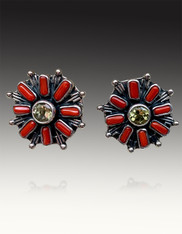 Echo of the Dreamer/Mars and Valentine Coral Silver Clip Earrings