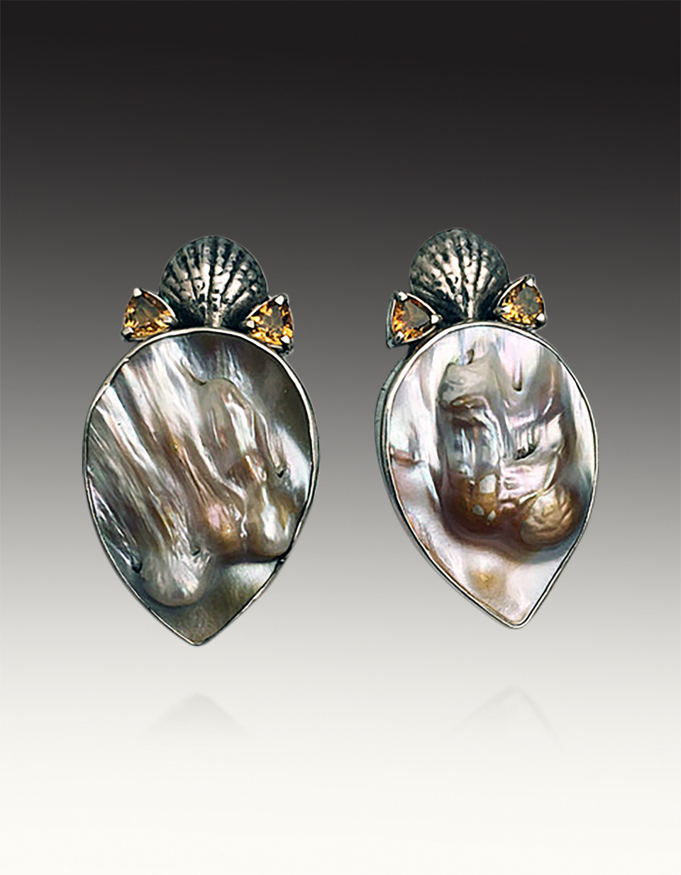 Carvão Oval - Lava Post Clip Earrings by John Medeiros – John Medeiros  Jewelry Collections