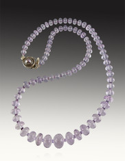Grade AAA Lilac Amethyst German faceted Wheel Sapphire Necklace