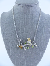 Indonesian Sterling Bird on Branch Necklace