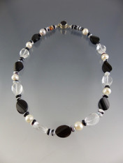 Onyx Pearl Crystal Necklace