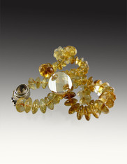 Grade AAA German Faceted Shaded Citrine Necklace