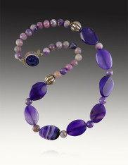 Purple Agate Collar