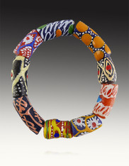 African Tribal Vivid Hand Made bead Stretch Bracelet