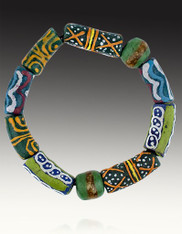 African Tribal Hand-made Vivid Green toned Bracelet