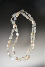 Pearl Moonstone Asymmetrical Rope