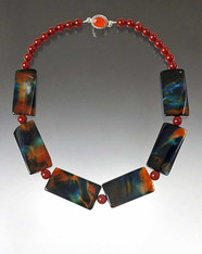 It's Back!  The Very Last One of Richly Patterned Agate Carnelian Collar!