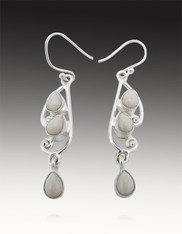 White Coral Sterling Silver Dangle earrings